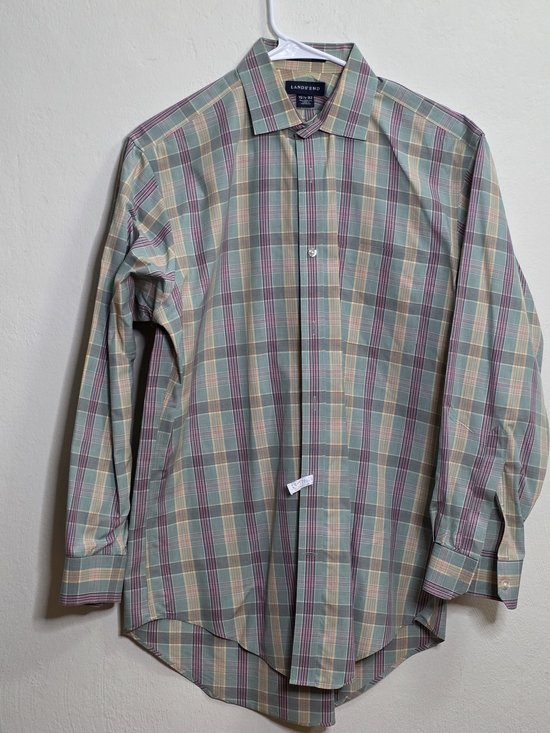 Lands' End Other - Lands' End Men's Multicolor Plaid Button-Down Shirt